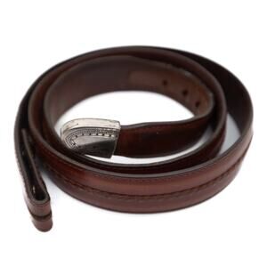 Brighton Onyx Salina Brown Braided Western Leather Belt Size 40